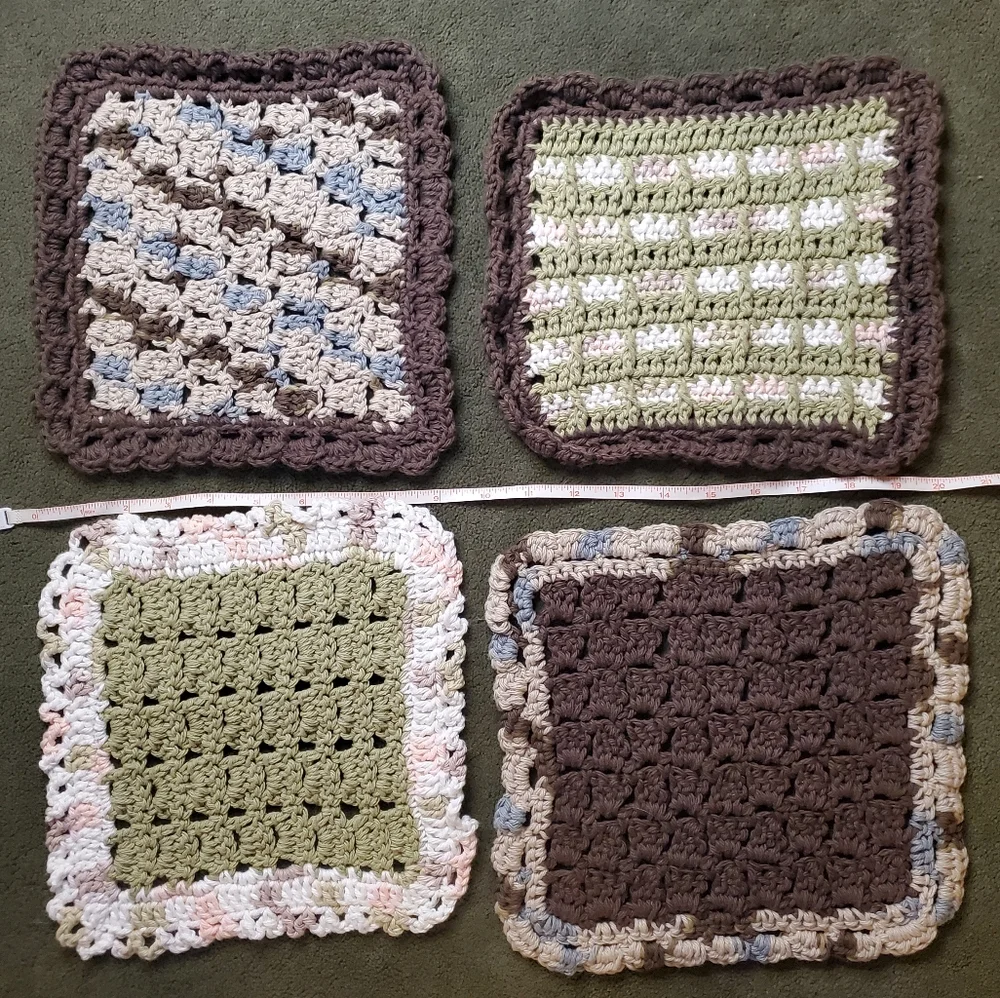 Crochet Granny Square Hot Pad Trivets